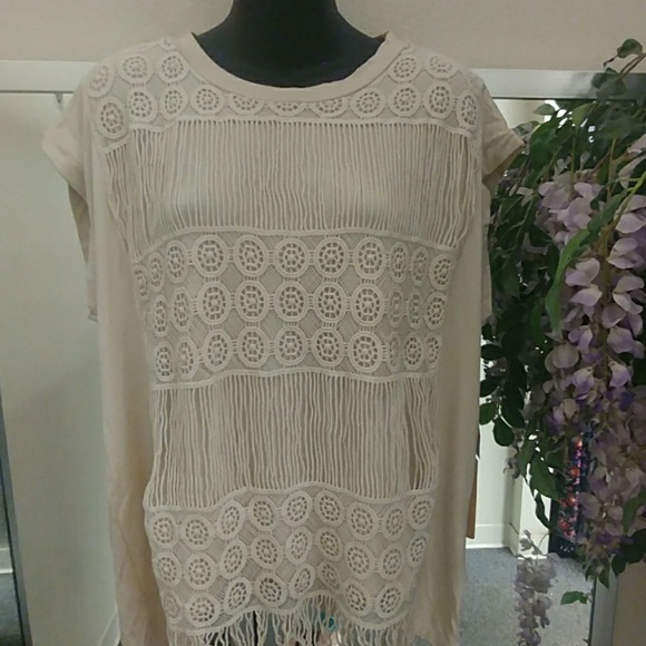 Gibson Latimer Lace Overlay Sleeveless Top - Picture 1 of 8